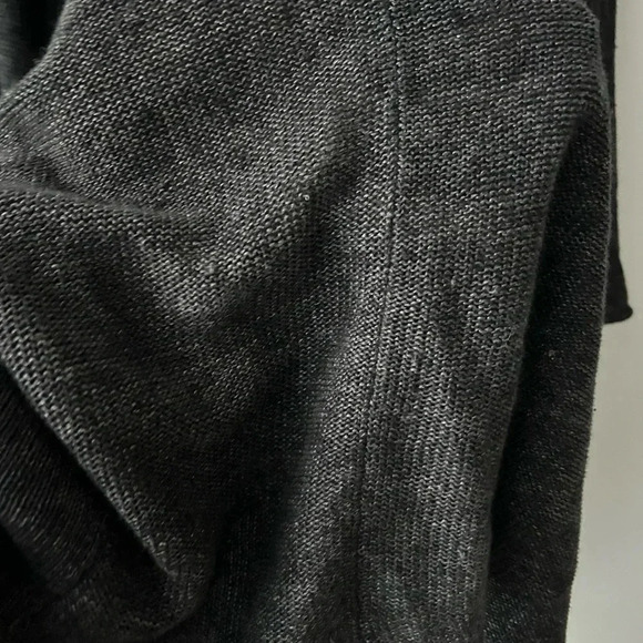 Eskandar linen  open front cardigan sweater - Picture 11 of 15